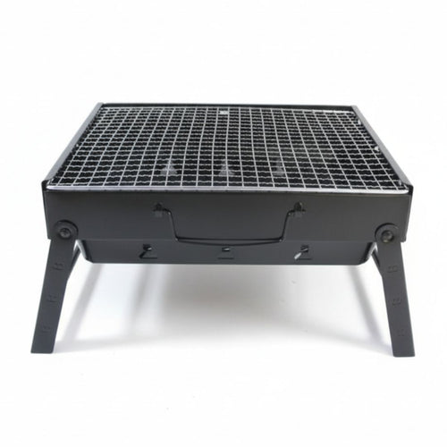 Barbacoa Portátil de Carbón de Acero Rectangular 35x20x27cm para Exterior