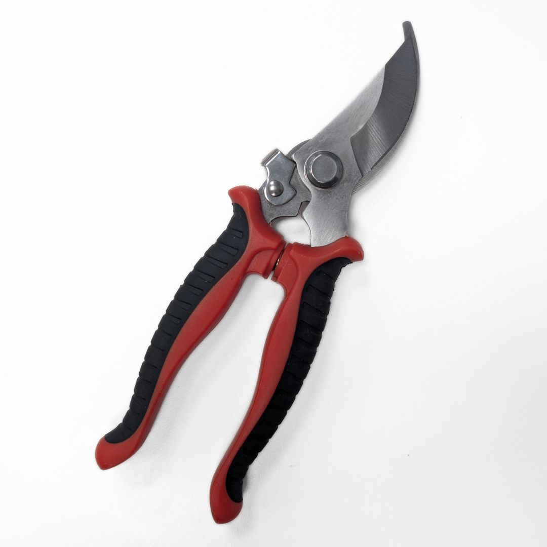 Tijeras de Jardinería Rojas de 8 Pulgadas con Cuchilla de 3mm para Poda Precisa