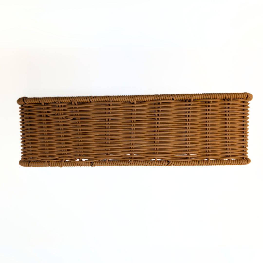 Cesta Organizadora de Resina 35x15x10.5cm para Almacenamiento Versátil y Elegante
