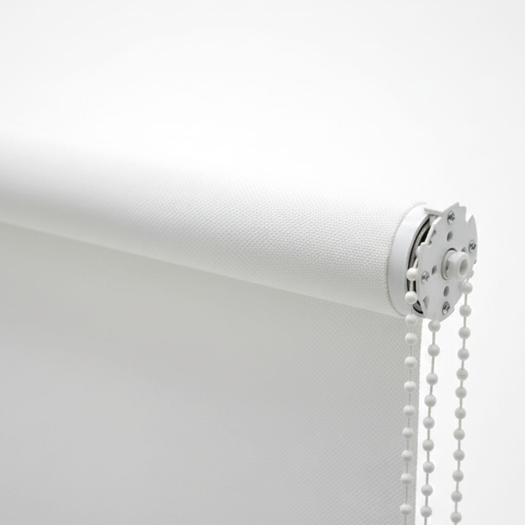 Estor Enrollable de Tela Blanco 90x200cm 220gr/m² para Ventanas y Puertas
