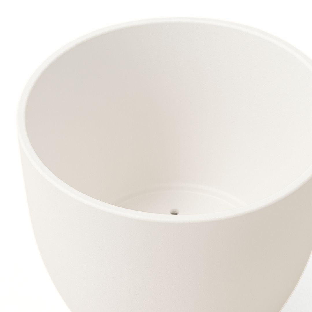 Macetero de PVC para Plantas con Diseño Moderno en Blanco 20x22cm