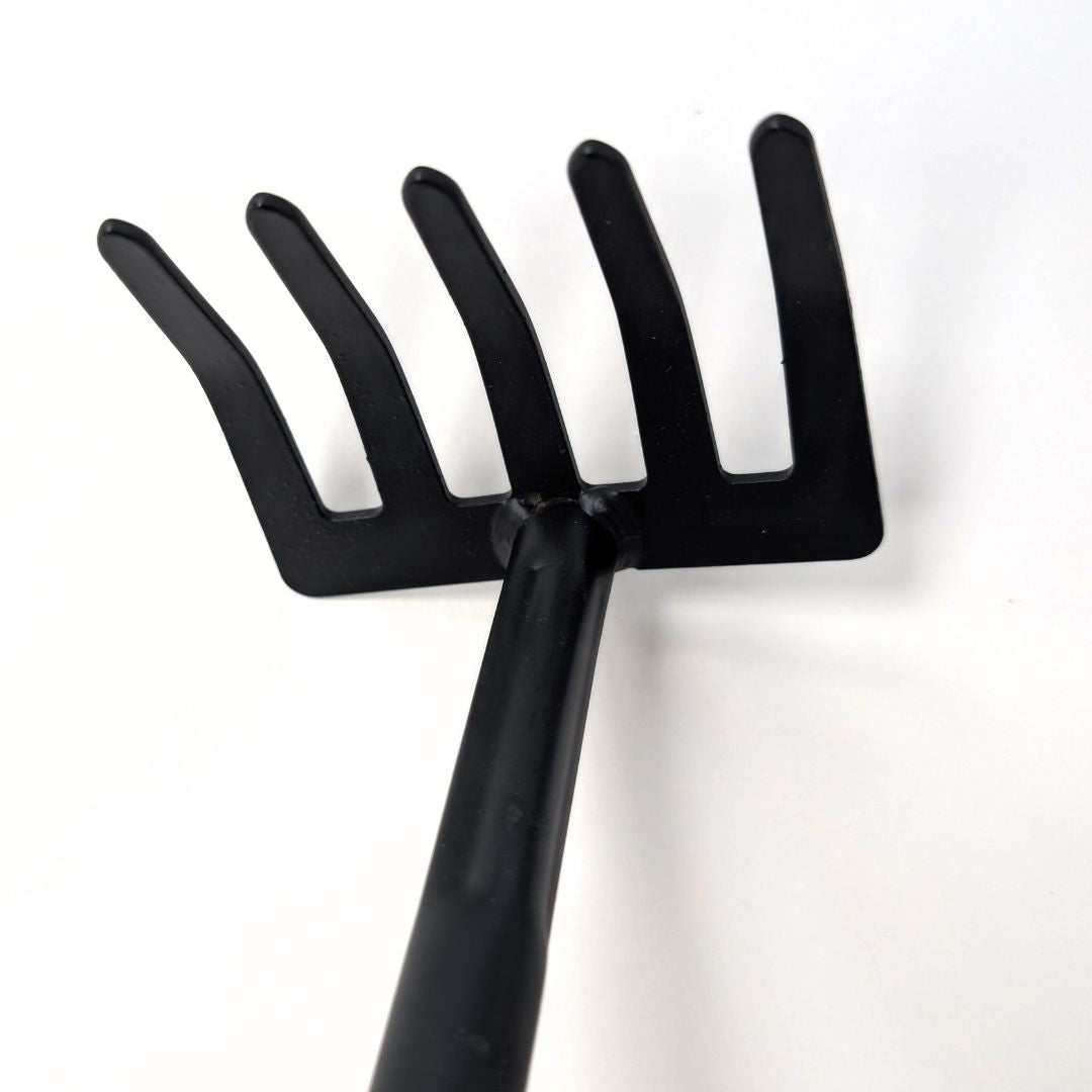 Rastrillo de Jardinería de 5 Dientes 29.5x9cm para Tierra y Hojas Pequeñas