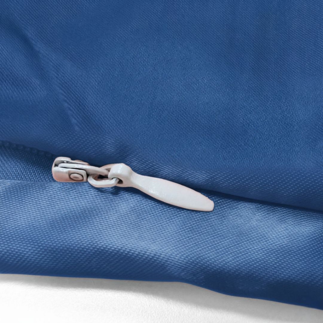 Set de 2 Fundas de Cojín Decorativas Color Azul Oscuro 65x65cm con Cremallera