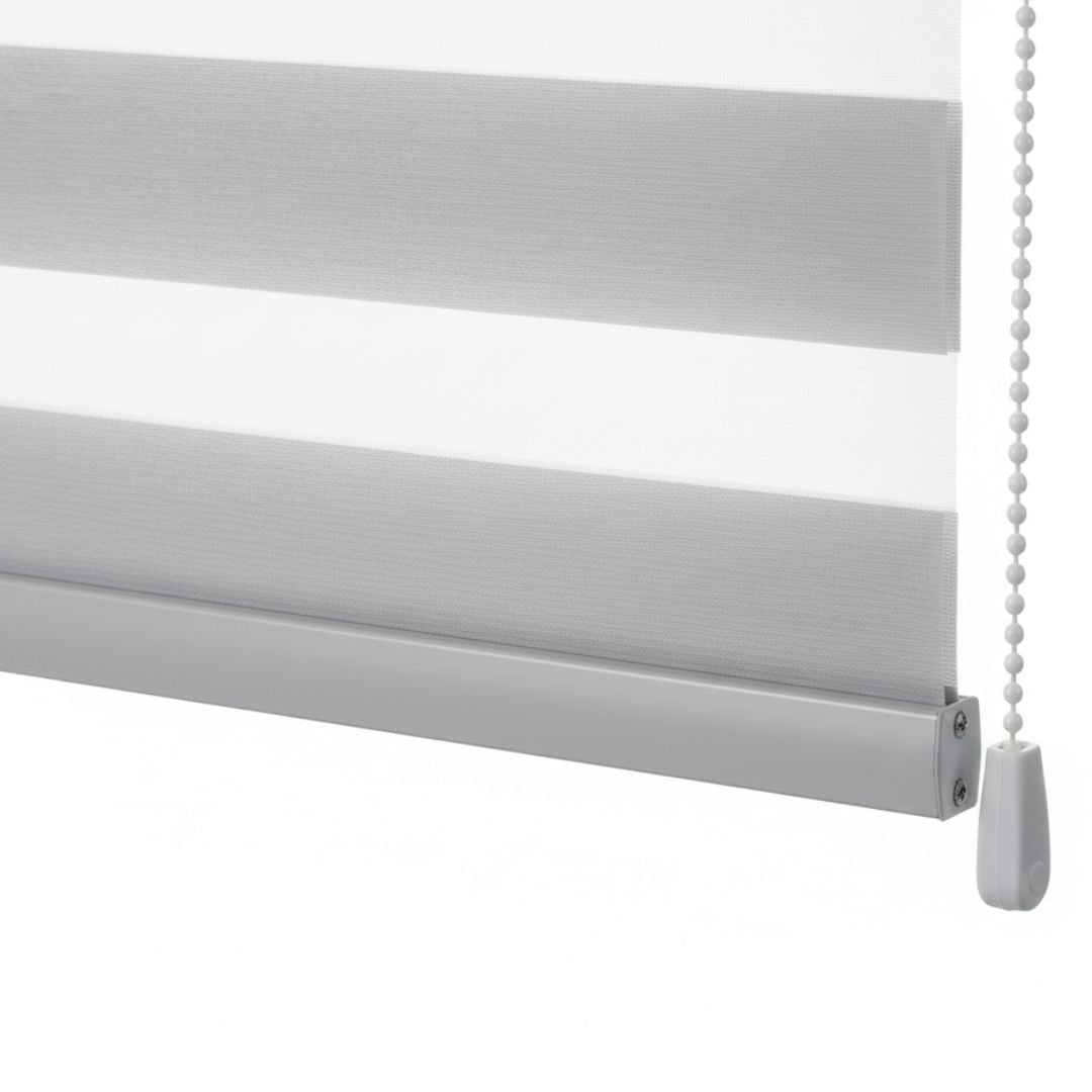 Estor Enrollable Noche y Día Gris 90x200cm para Control Total de Luz y Privacidad