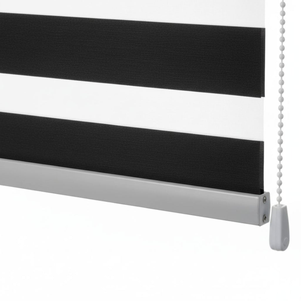 Estor Enrollable Noche y Día Negro 150x200cm para Control Total de Luz y Privacidad