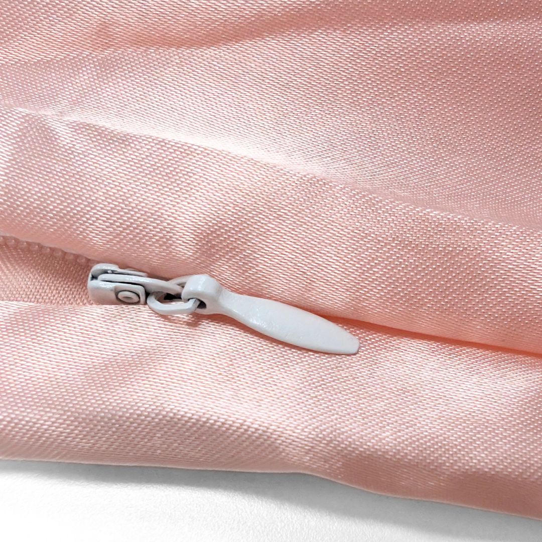 Set de 2 Fundas de Cojín Decorativas Color Rosa 65x65cm con Cremallera Oculta