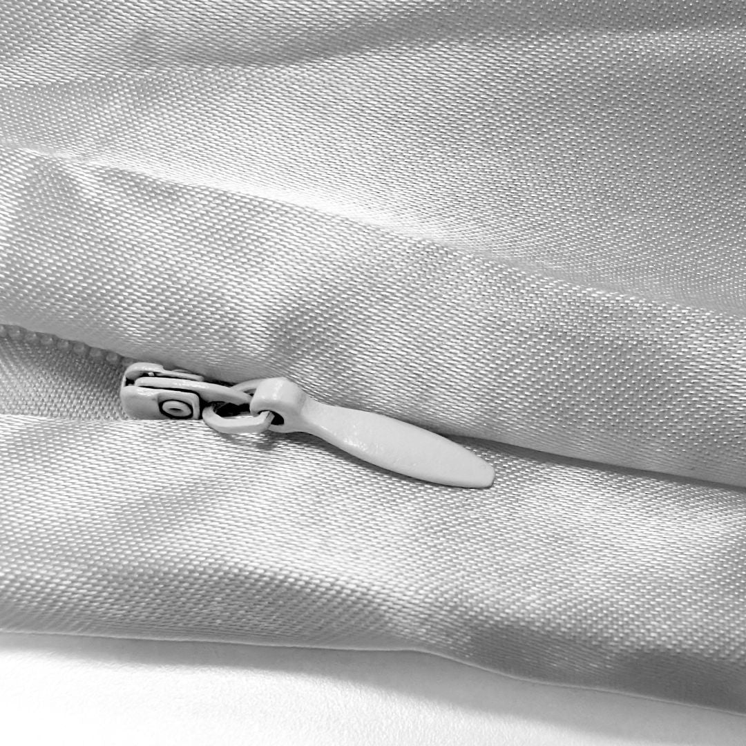 Set de 2 Fundas de Cojín Decorativas Color Gris 65x65cm con Cremallera Oculta