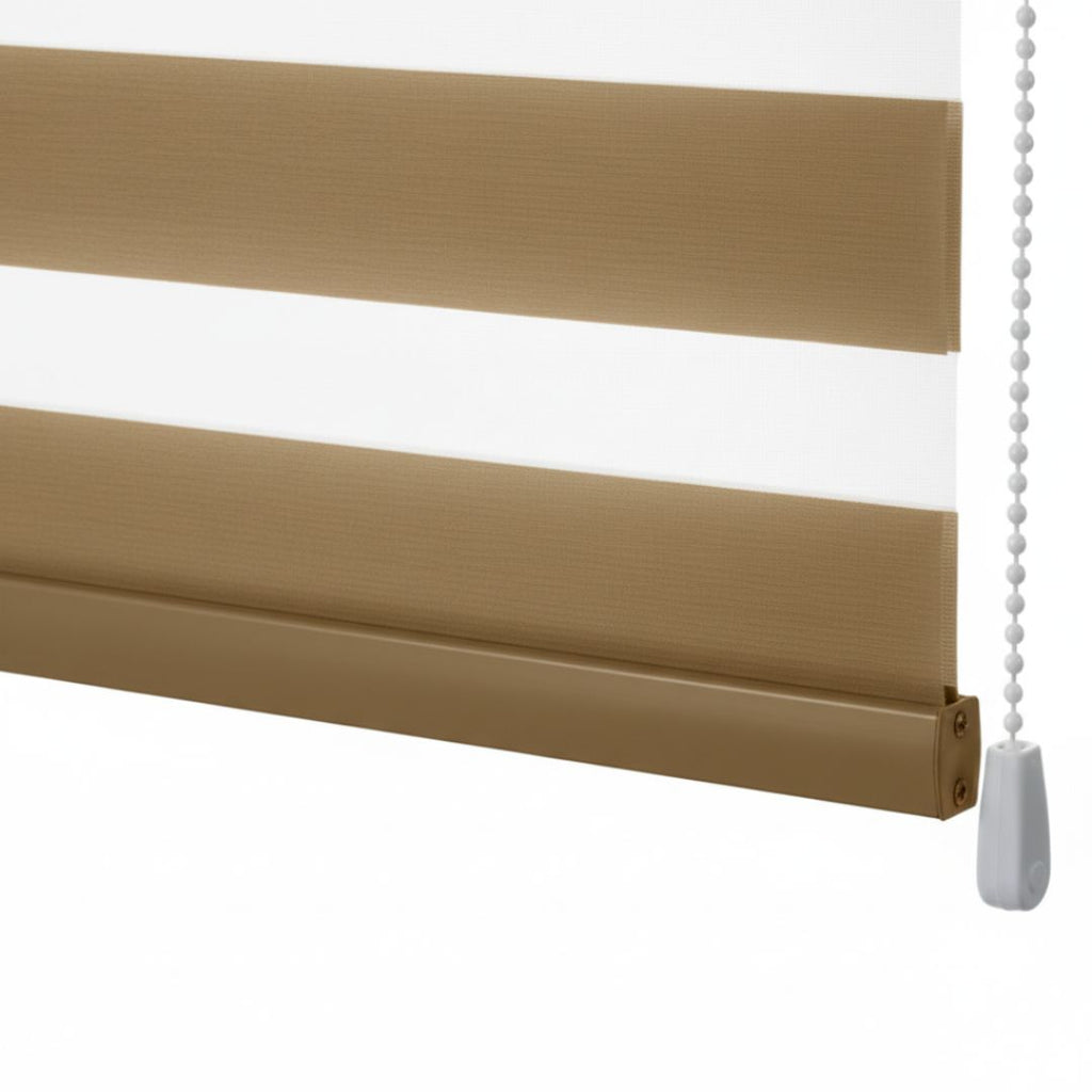 Estor Enrollable Noche y Día Marrón 90x200cm para Control Total de Luz y Privacidad