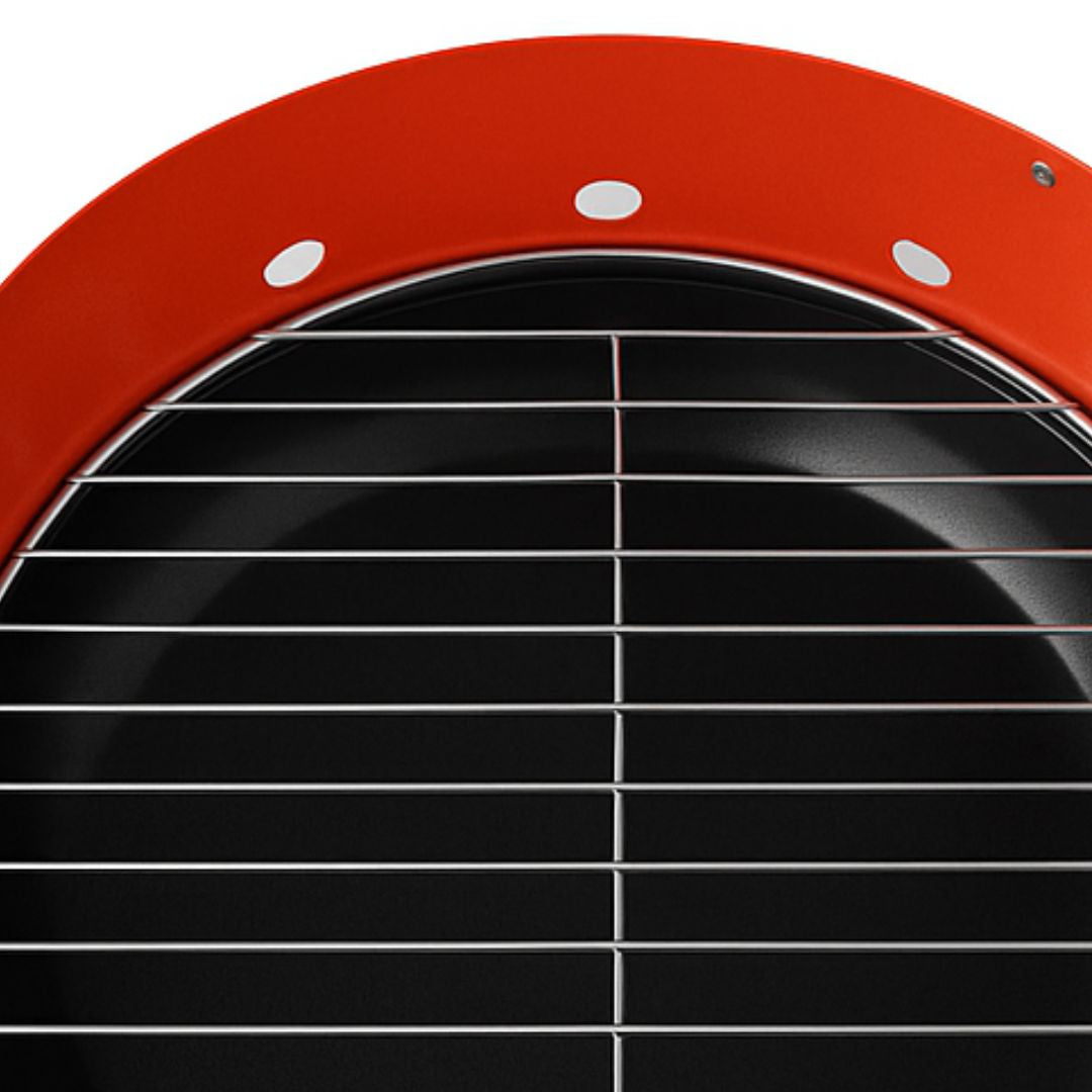 Barbacoa Redonda de Hierro Color Rojo 35x53cm para Jardín y Terraza