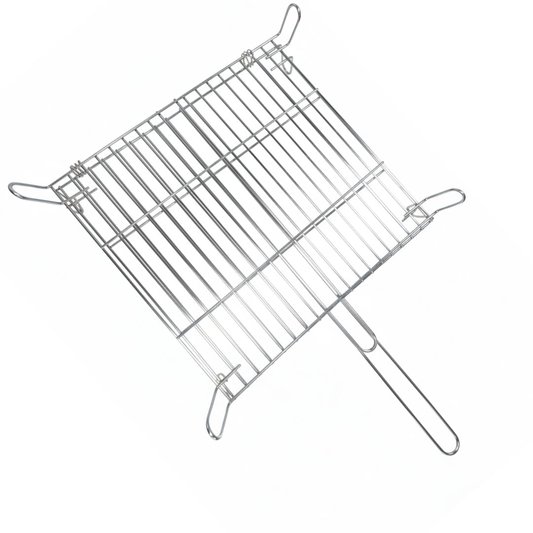 Parrilla para Barbacoa de Hierro Cromado 35x40cm Resistente y Duradera