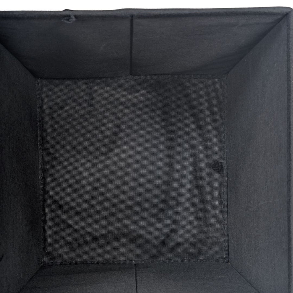 Taburete de Almacenaje Plegable de Felpa Beige 38x38x38cm para Salón y Dormitorio