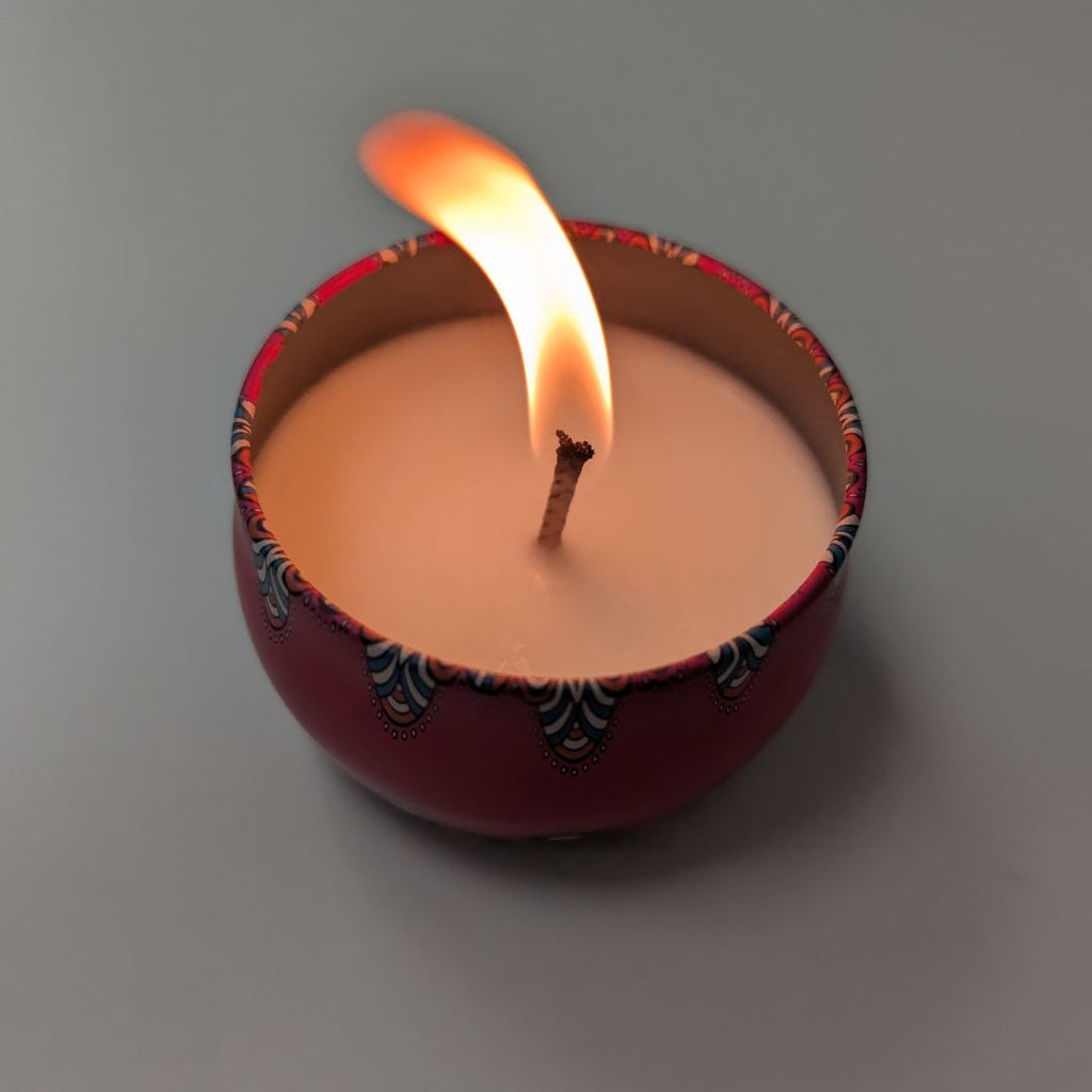 Set de 12 Velas Aromáticas de Cera de Soja Natural 6x4cm para Ambiente Relajante