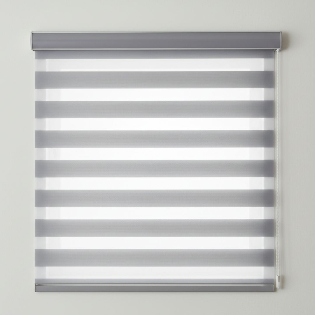 Estor Enrollable Noche y Día Gris 150x200cm para Control Total de Luz y Privacidad