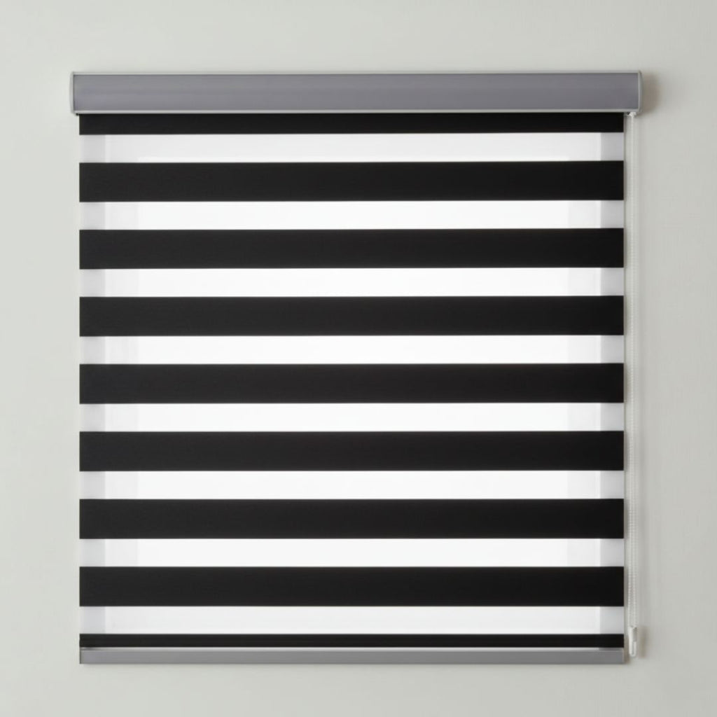 Estor Enrollable Noche y Día Negro 150x200cm para Control Total de Luz y Privacidad