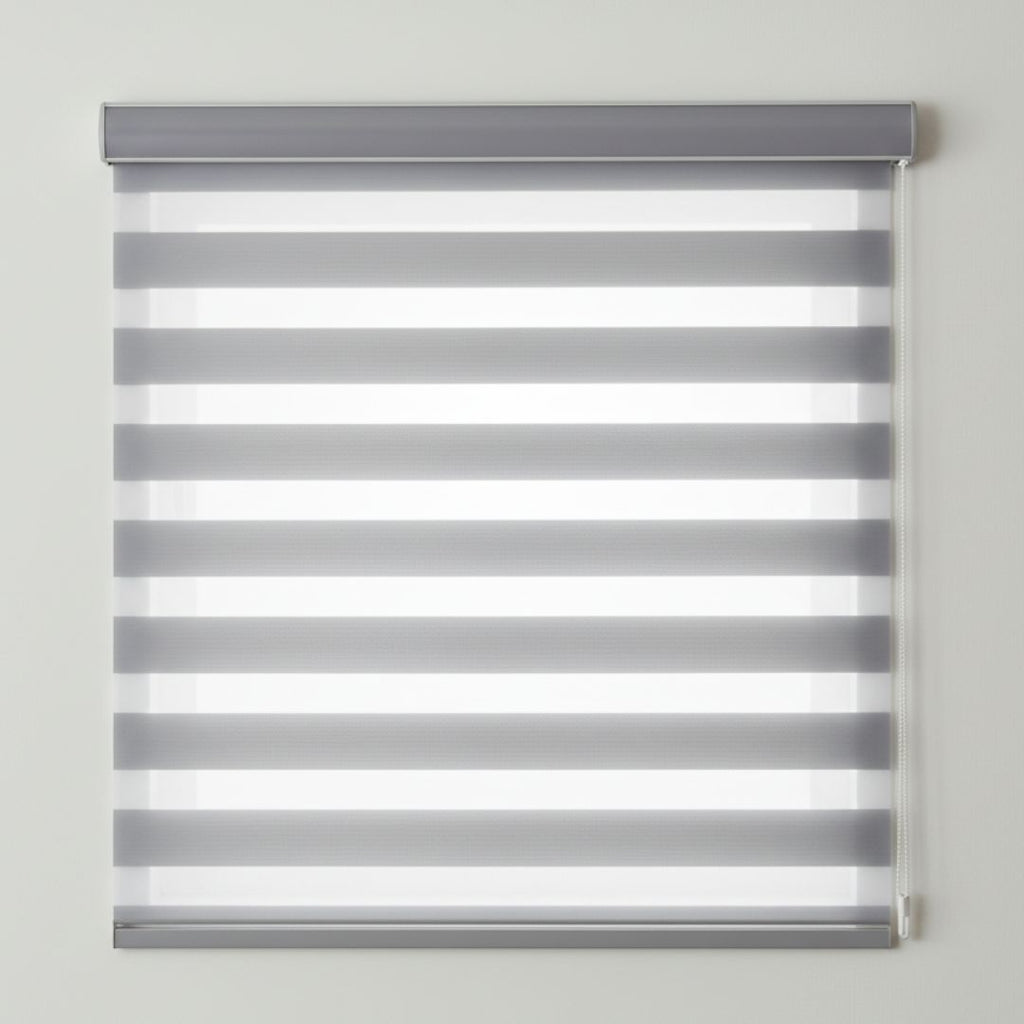 Estor Enrollable Noche y Día Gris 90x200cm para Control Total de Luz y Privacidad