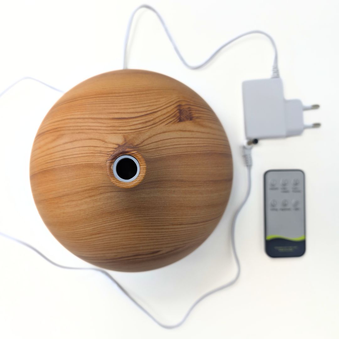 Difusor Eléctrico de Aromas Ultrasónico 500ml con Diseño Madera y Gran Capacidad