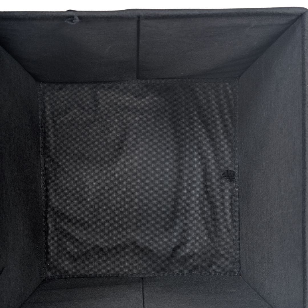 Taburete de Almacenaje Plegable de Felpa Gris Oscuro 38x38x38cm para Salón y Dormitorio