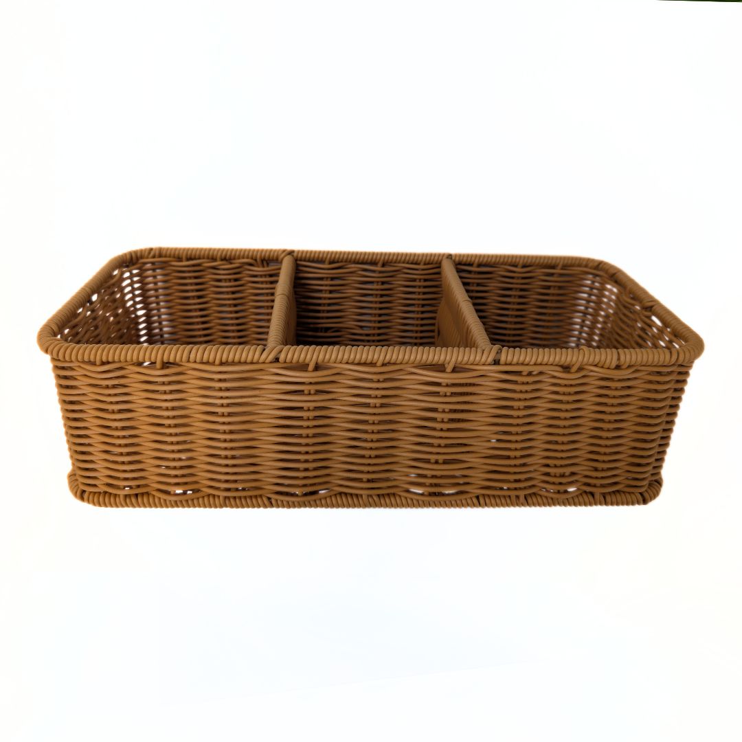 Cesta Organizadora de Resina 35x15x10.5cm para Almacenamiento Versátil y Elegante
