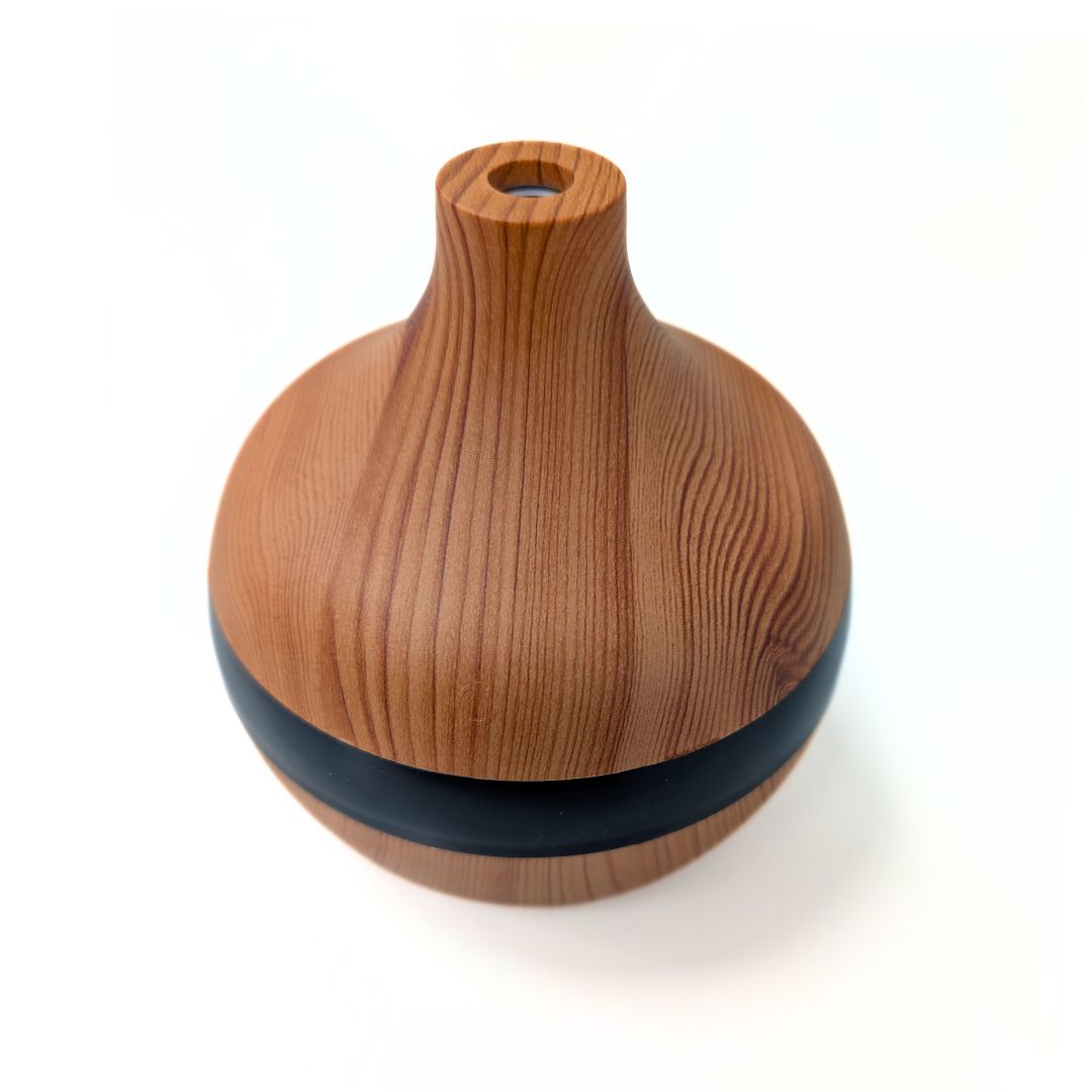 Difusor Eléctrico de Aromas Ultrasónico 160ml con Diseño Madera y Conexión USB