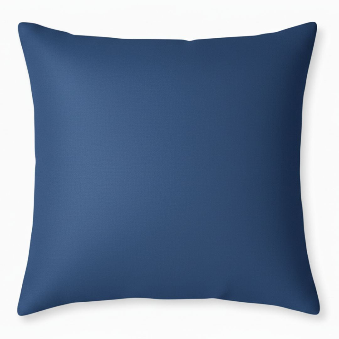 Set de 2 Fundas de Cojín Decorativas Color Azul Oscuro 65x65cm con Cremallera