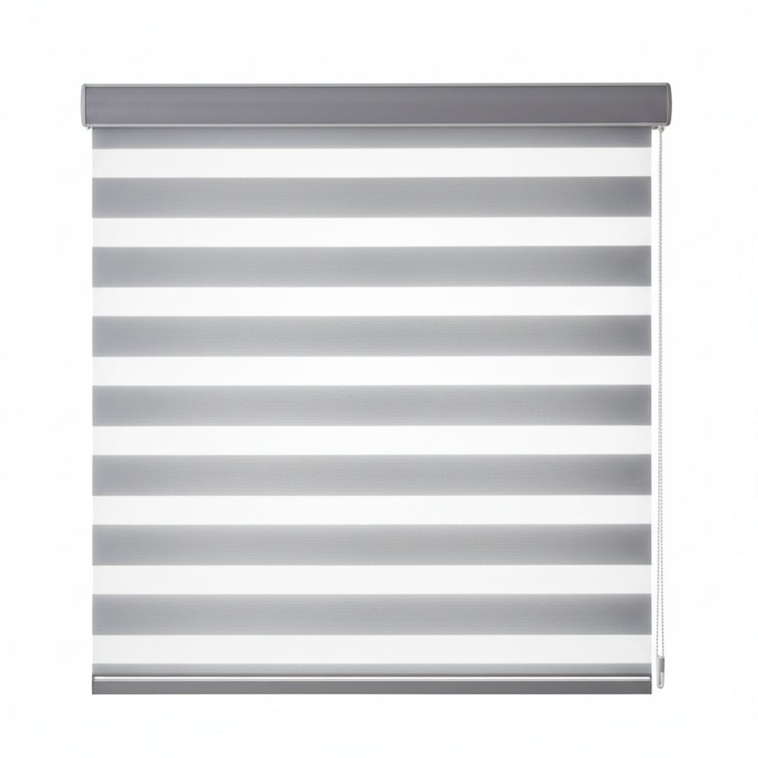 Estor Enrollable Noche y Día Gris 120x200cm para Control Total de Luz y Privacidad