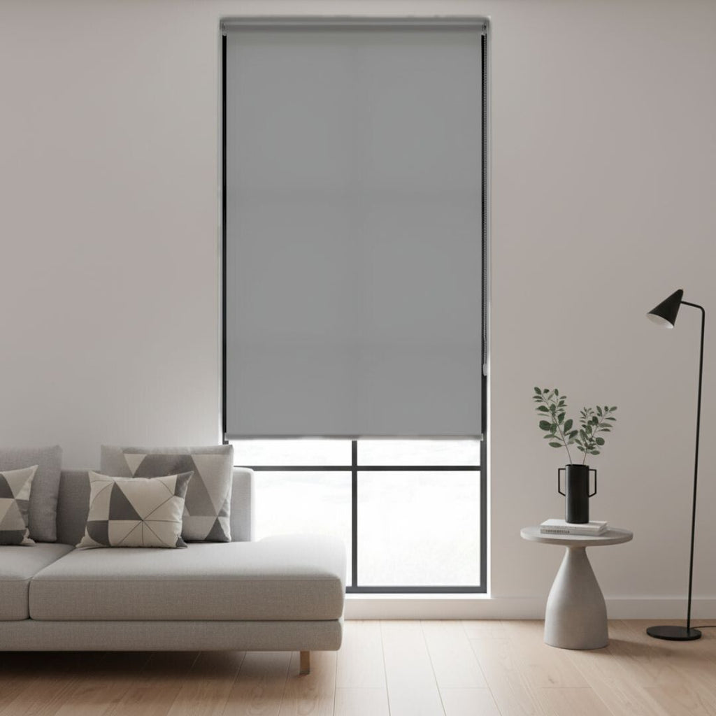 Estor Enrollable de Tela Gris Oscuro 150x200cm 220gr/m² para Ventanas y Puertas