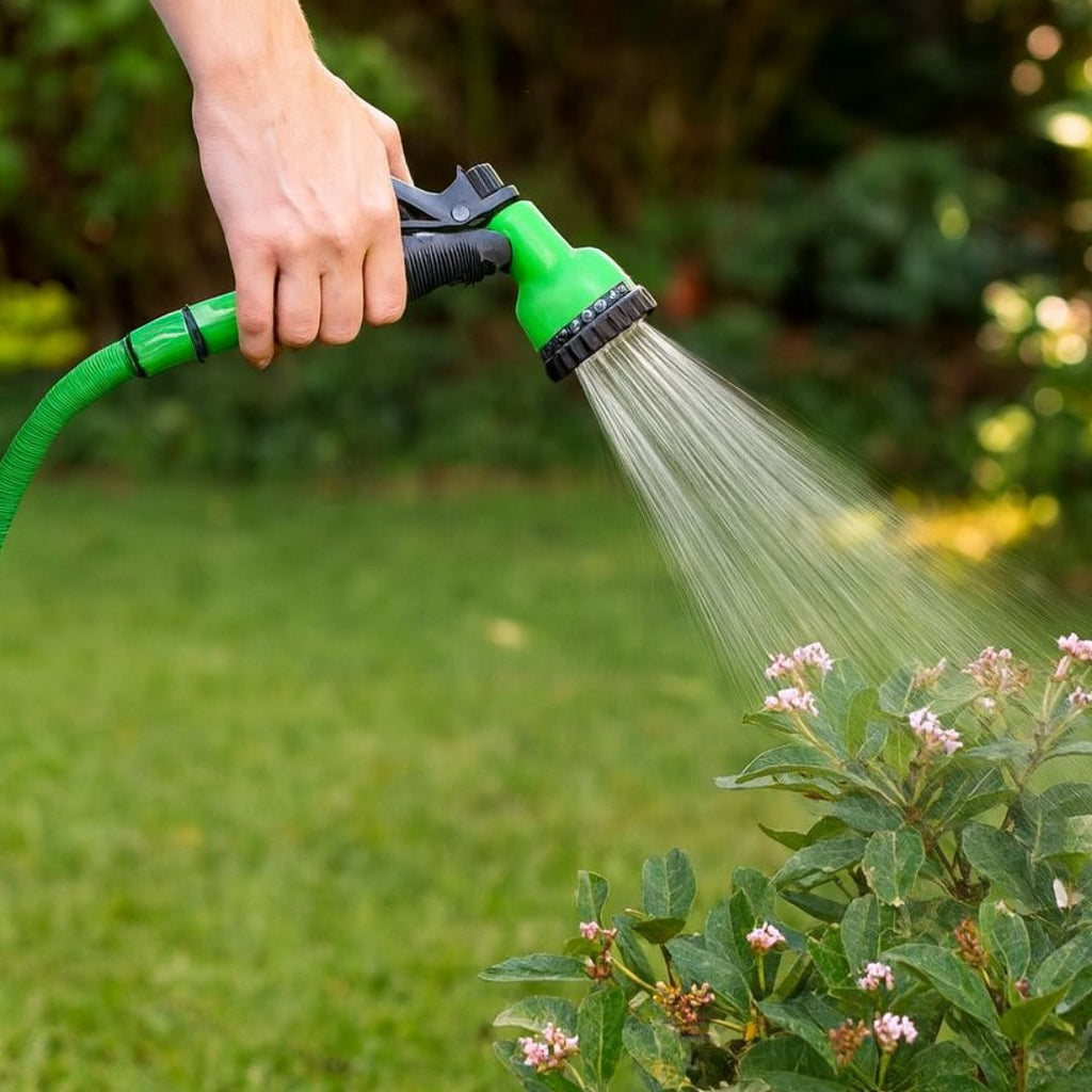 Manguera Flexible Expandible de 15 Metros con Boquilla y Material TPE