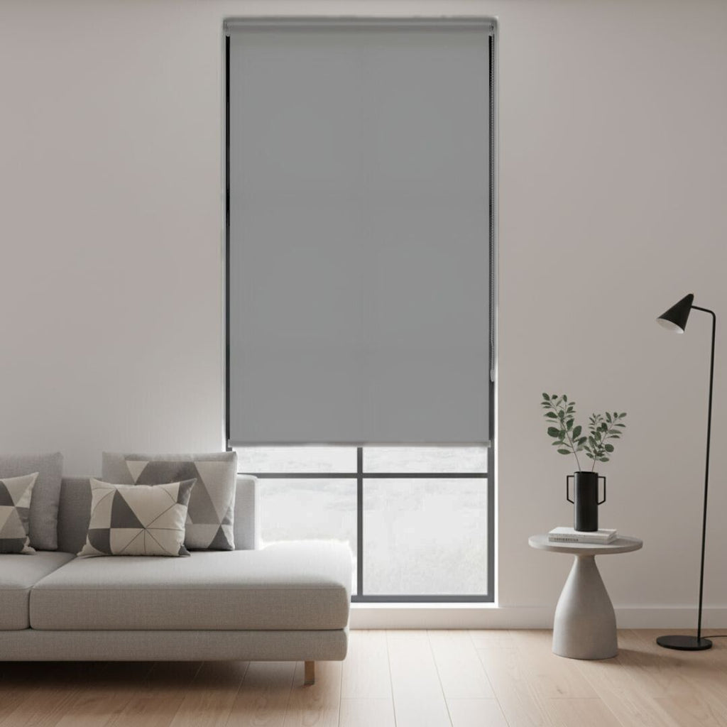 Estor Enrollable de Tela Gris 150x200cm 200gr/m² para Ventanas y Puertas