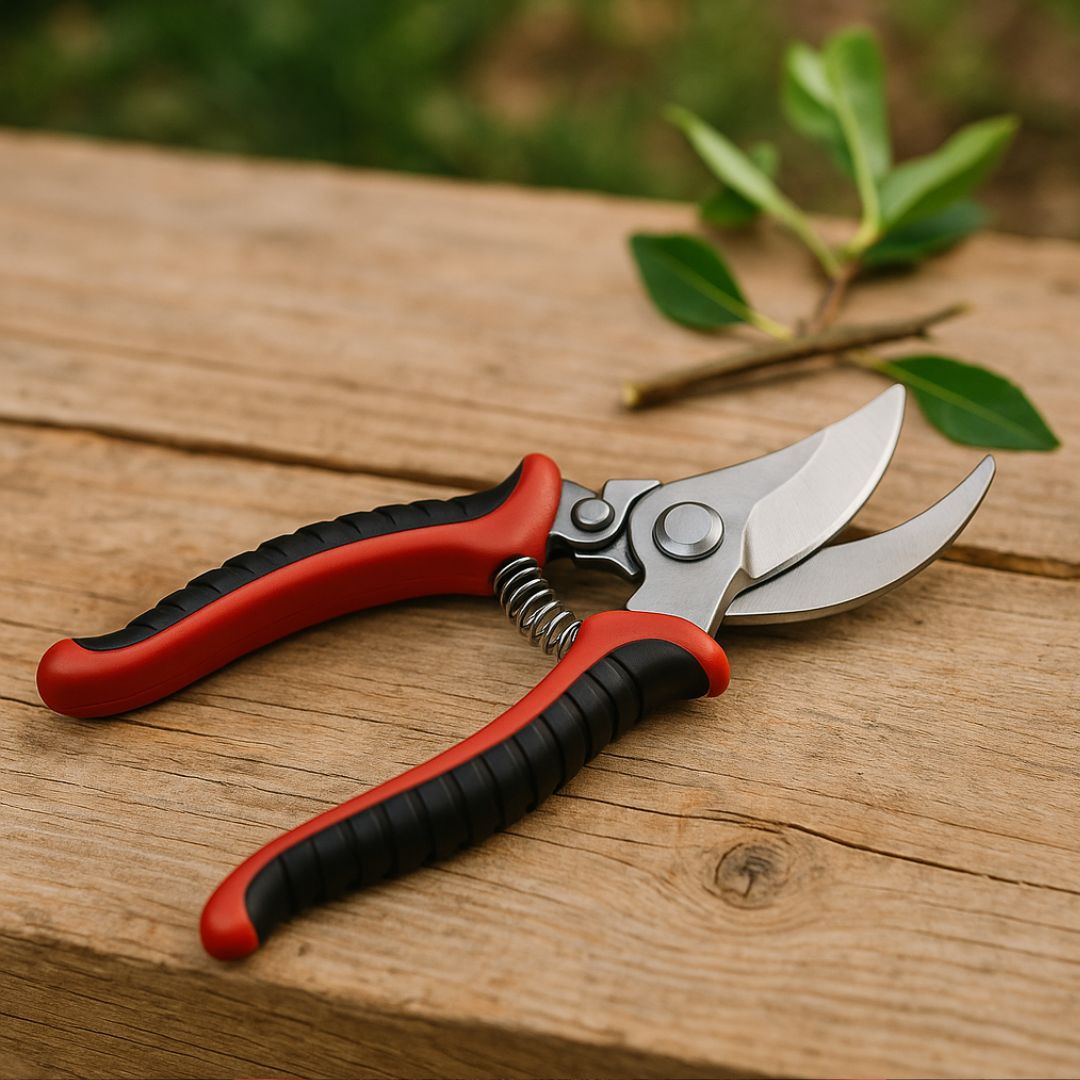 Tijeras de Jardinería Rojas de 8 Pulgadas con Cuchilla de 3mm para Poda Precisa