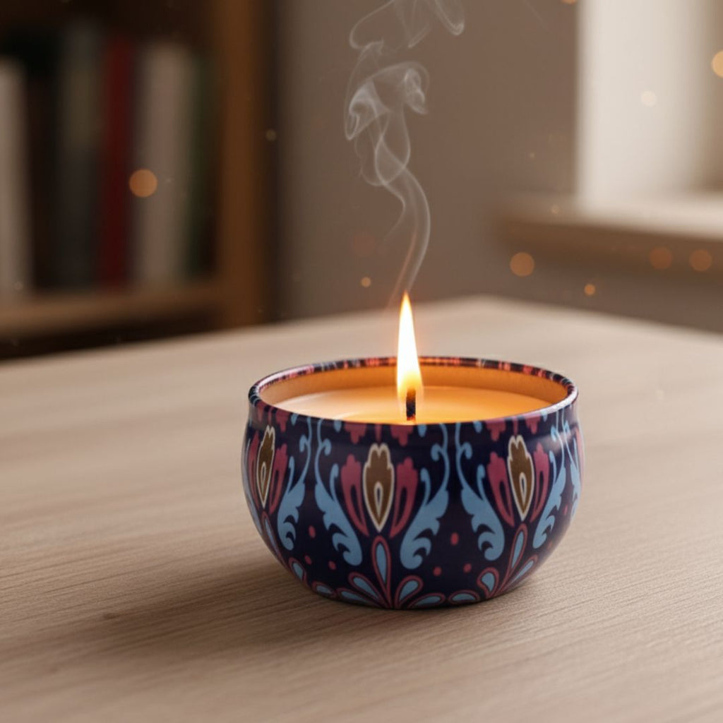 Set de 12 Velas Aromáticas de Cera de Soja Natural 6x4cm para Ambiente Relajante