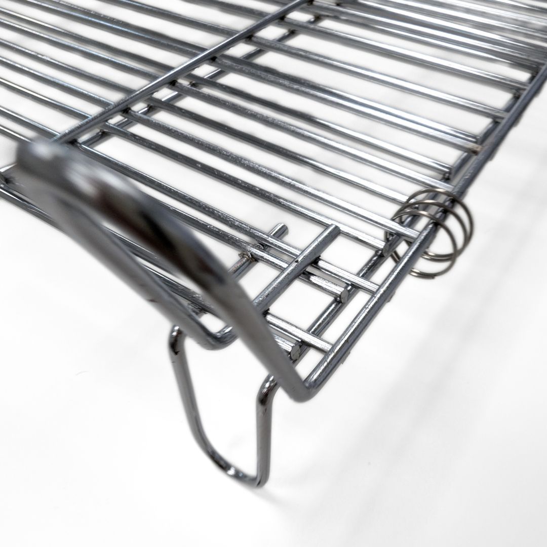 Parrilla para Barbacoa de Hierro Cromado 35x40cm Resistente y Duradera