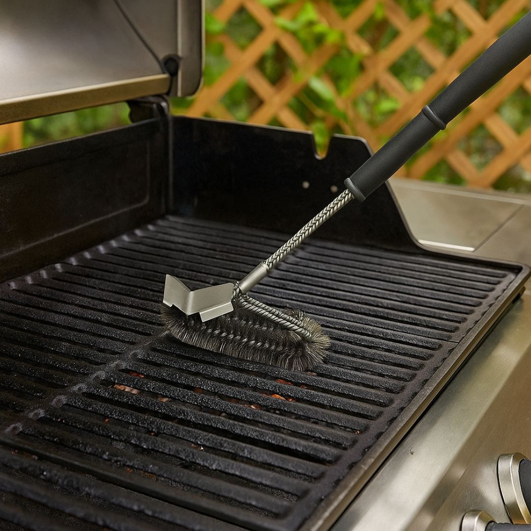 Cepillo Limpiador para Parrilla de Barbacoa 49cm con Cerdas Resistentes