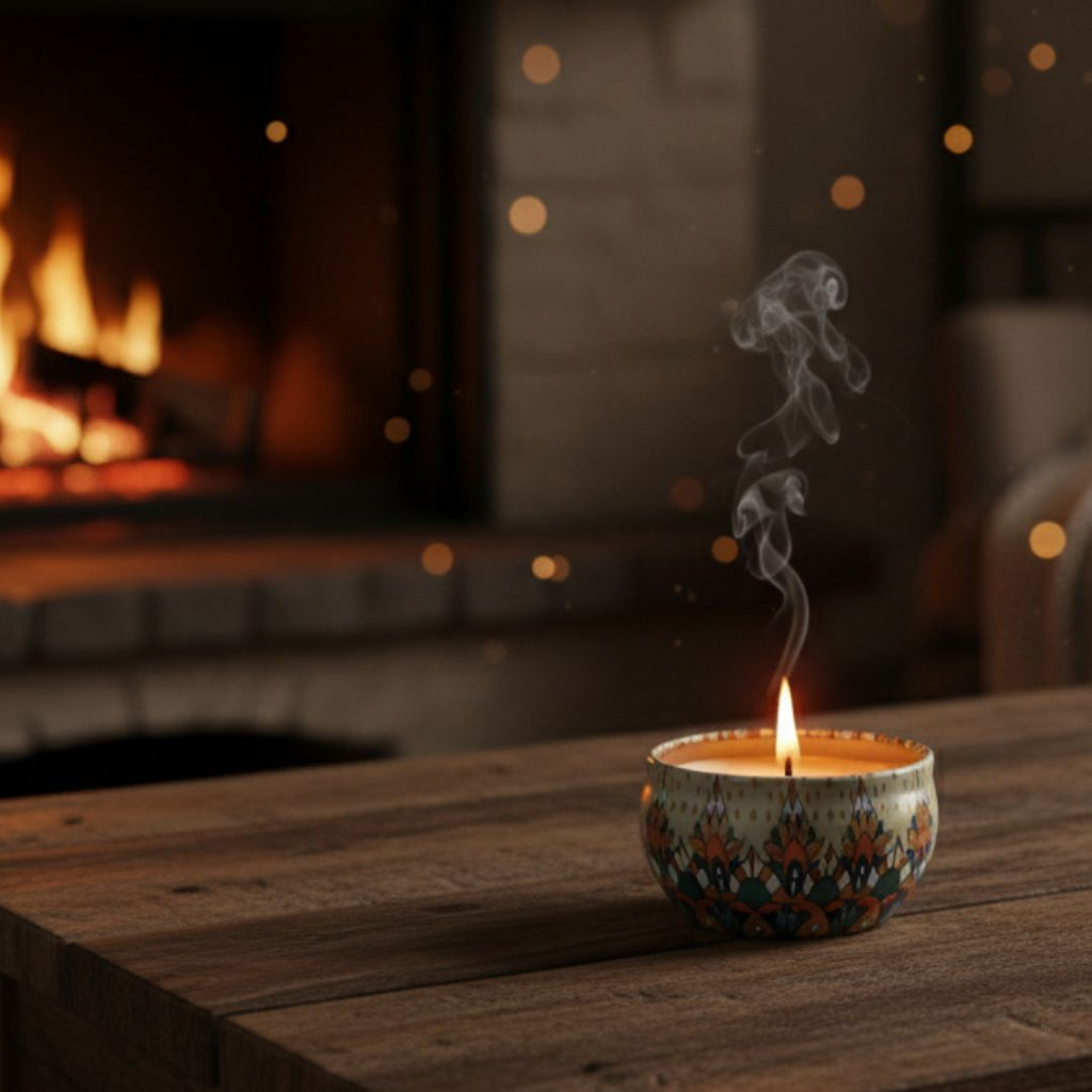 Set de 12 Velas Aromáticas de Cera de Soja Natural 6x4cm para Ambiente Relajante