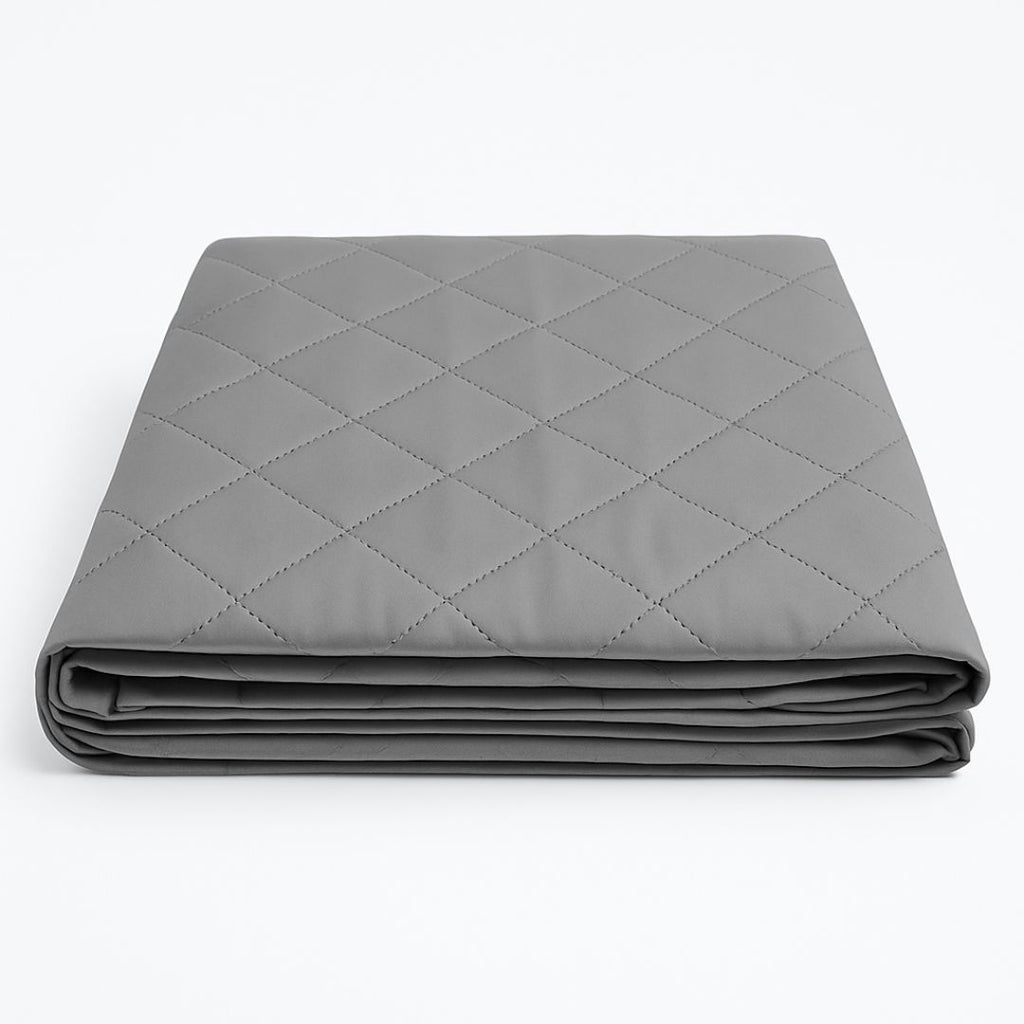 Protector de Sofá 3 Plazas Reversible (160x205 cm) Gris Claro/Gris Oscuro - Funda Acolchada Resistente