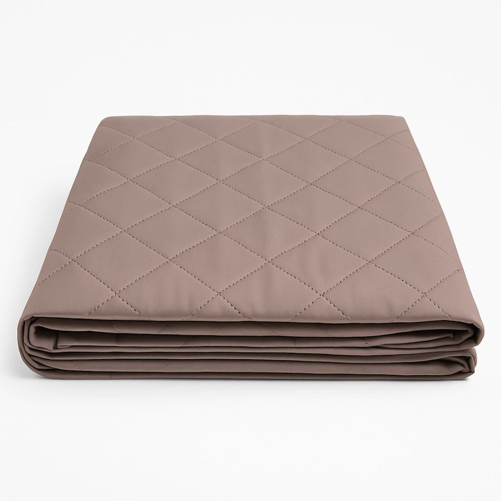 Protector de Sofá 1 Plaza Reversible (55x205 cm) Marrón/Beige - Funda Cubre Sillón Acolchada