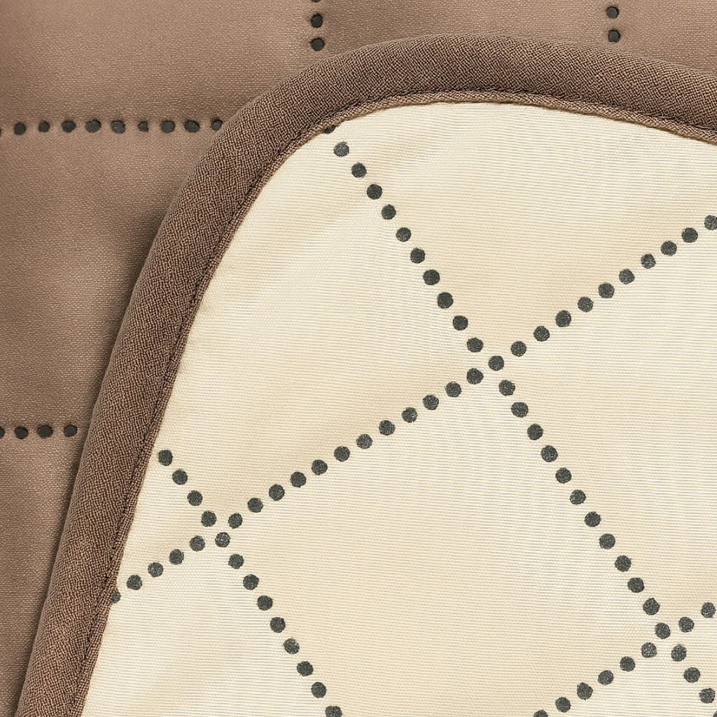 Protector de Sofá 1 Plaza Reversible (55x205 cm) Marrón/Beige - Funda Cubre Sillón Acolchada
