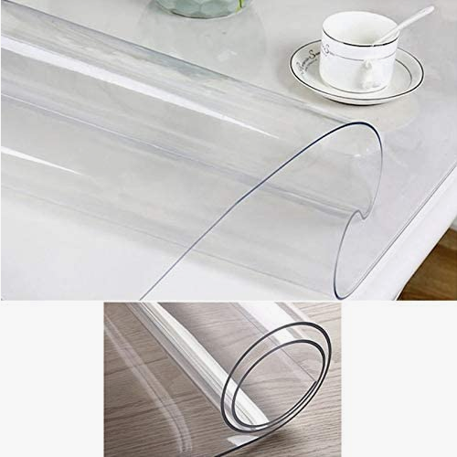 Mantel de mesa resistente a las manchas | Mantel para comedor y cocina | Mantel de PVC impermeable, para interior y exterior, transparente