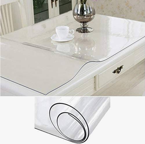 Mantel de mesa resistente a las manchas | Mantel para comedor y cocina | Mantel de PVC impermeable, para interior y exterior, transparente