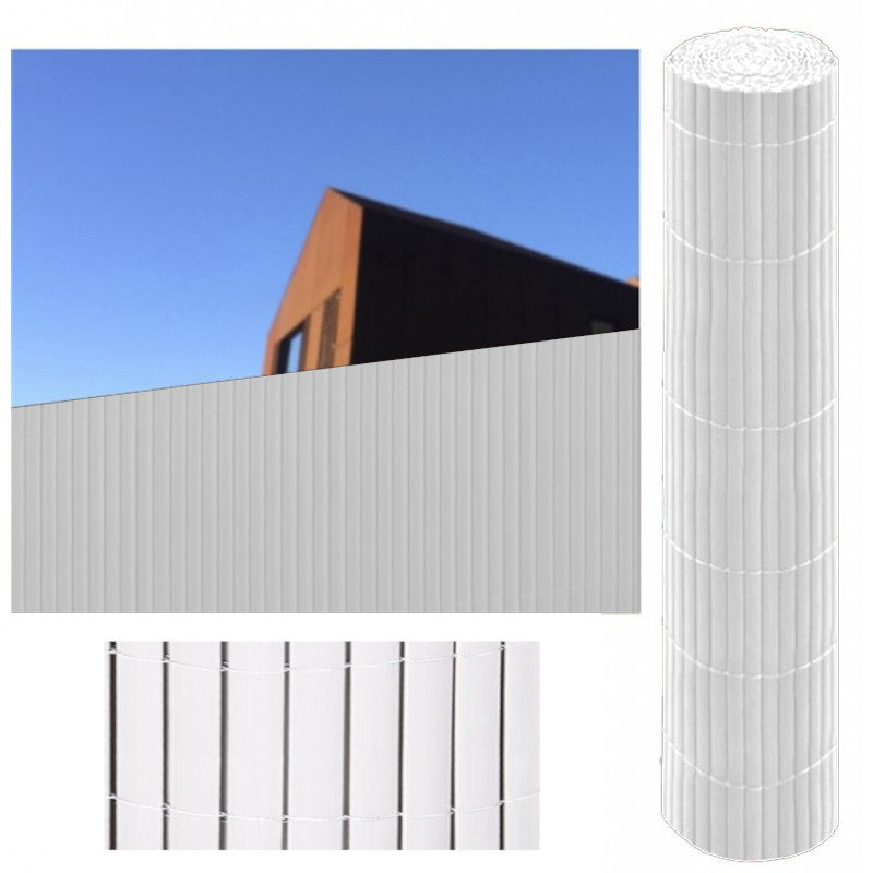 Cañizo de PVC Doble Cara con Bridas – Pantalla de Intimidad Visual para Jardín, Balcón o Terraza