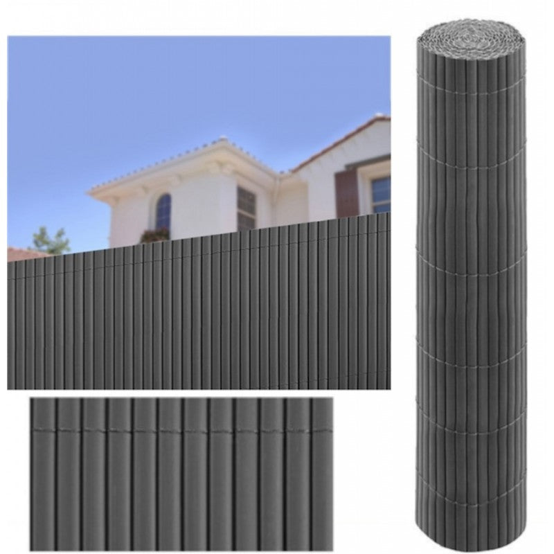 Cañizo de PVC Doble Cara con Bridas – Pantalla de Intimidad Visual para Jardín, Balcón o Terraza